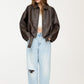 Dames Vintage Losse PU Leren Jas